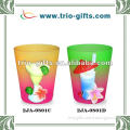 colorful shot glass with polyresin design